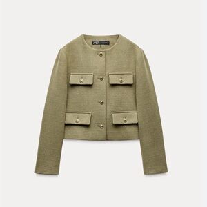 Zara Women’s Olive Green Jacket Size M